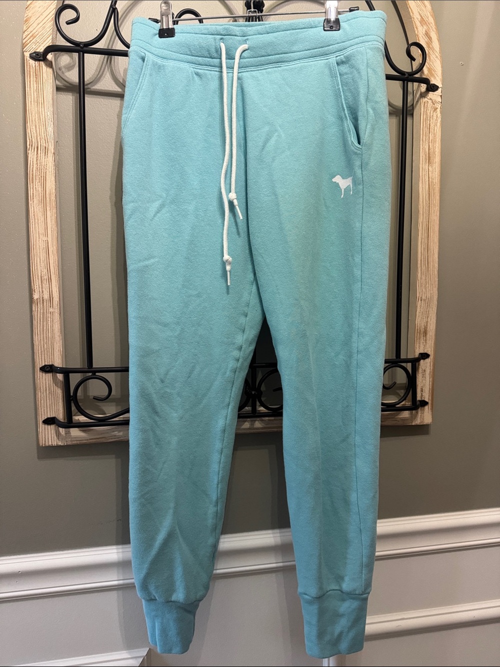 PINK Victoria's Secret Light Teal Drawstring Joggers